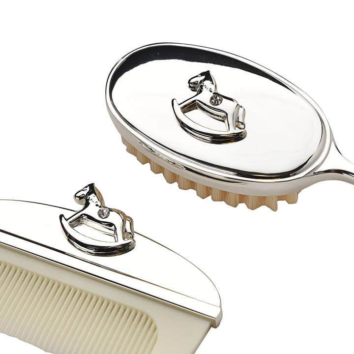 WIDDOP and Co. - Wholesale Toy Storage Box - Kids & Baby - Bambino Brush & Comb Set with Rocking Horse Icon5