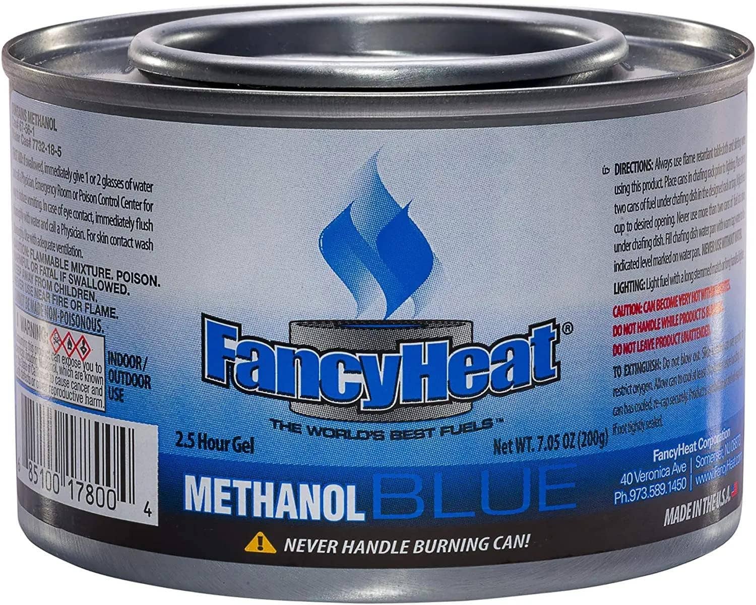 Innovarix - Vente Ustensile/gadget de cuisine - Combustible à méthanol bleu Fancy Heat pour réchaud, brûle pendant 2,5 heures, 200 g.0