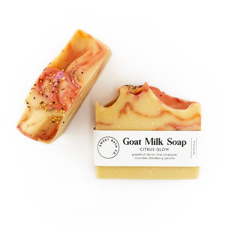 Citrus Glow Goat Milk Artisan Soap for wholesale by Sweet Bath Co