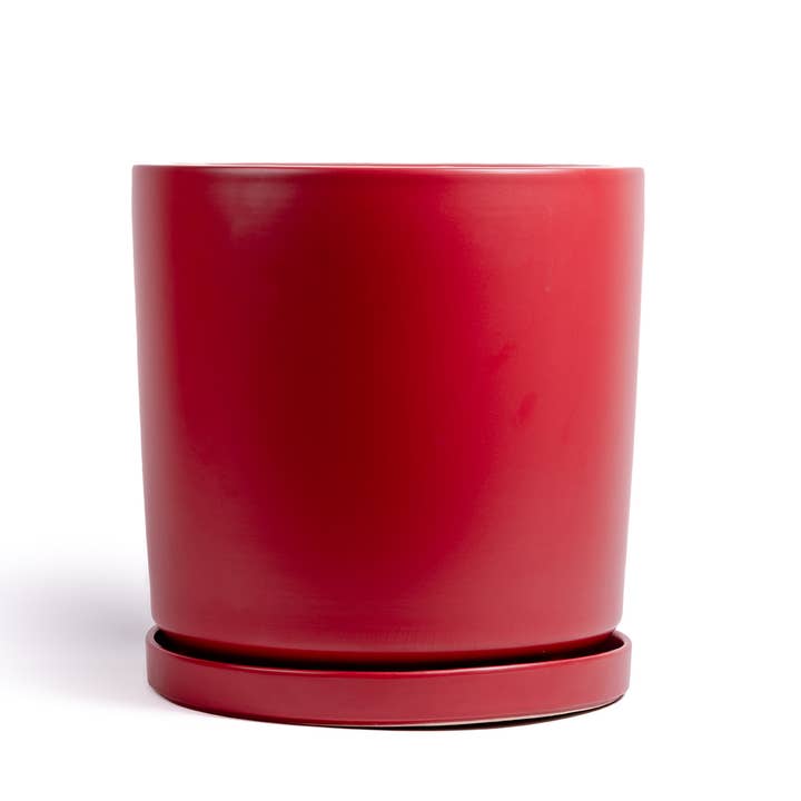 Momma Pots - Vente Pot - Pots cylindriques de 10,5 pouces (1 pièce) et 12,5 pouces (1 pièce) avec soucoupes à eau17