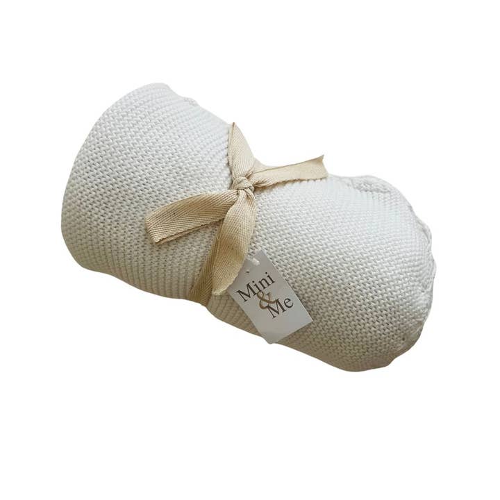 Manta de bebé Mini & Me Shell blanca para venta al por mayor de Cuddle Bug & Co