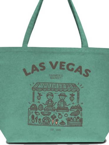 Las Vegas Farmers Market Graphic Tote Bags for wholesale by Soil Comforts