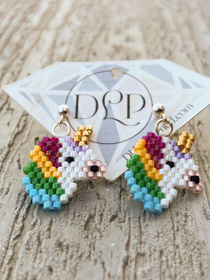 Pärlstav Unicorn Örhängen för wholesale av DlpDesigned