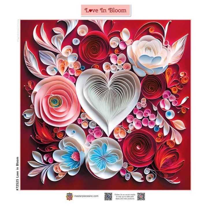 Masterpieces Puzzles - Wholesale Puzzle - Adult - Valentine's Day - Love in Bloom 1000 Piece Jigsaw Puzzle