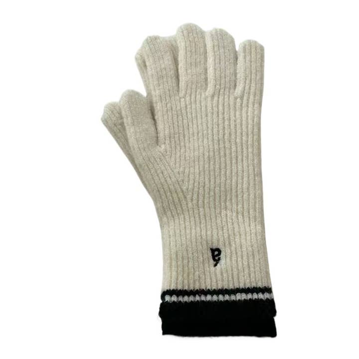 Funkyrel® Atzbranding Limited - Wholesale Gloves – Unisex - Gloving - Unisex Full-Cover Knitted Gloves with Letter Embroidered3