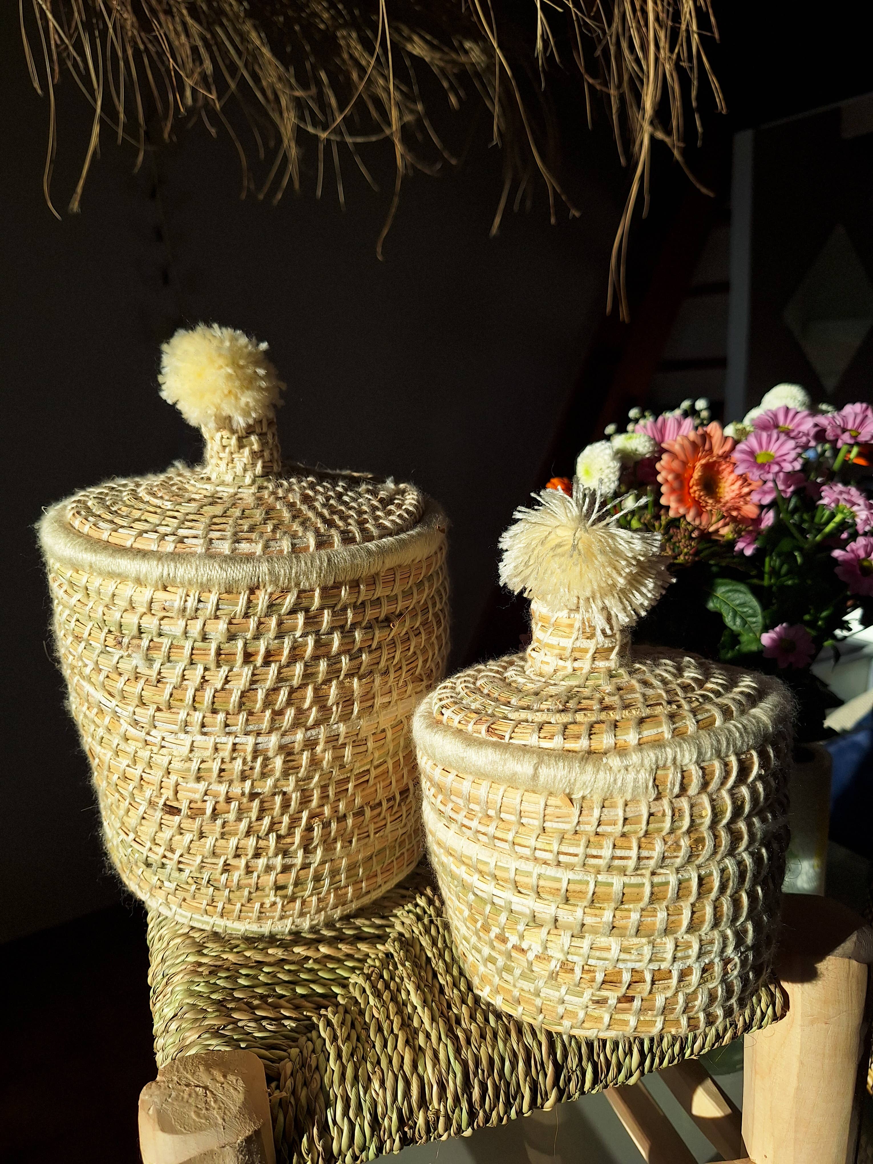 LeBazare – Großhandel Korb – Marokkanischer handgefertigter Berber-Korb mit Deckel1