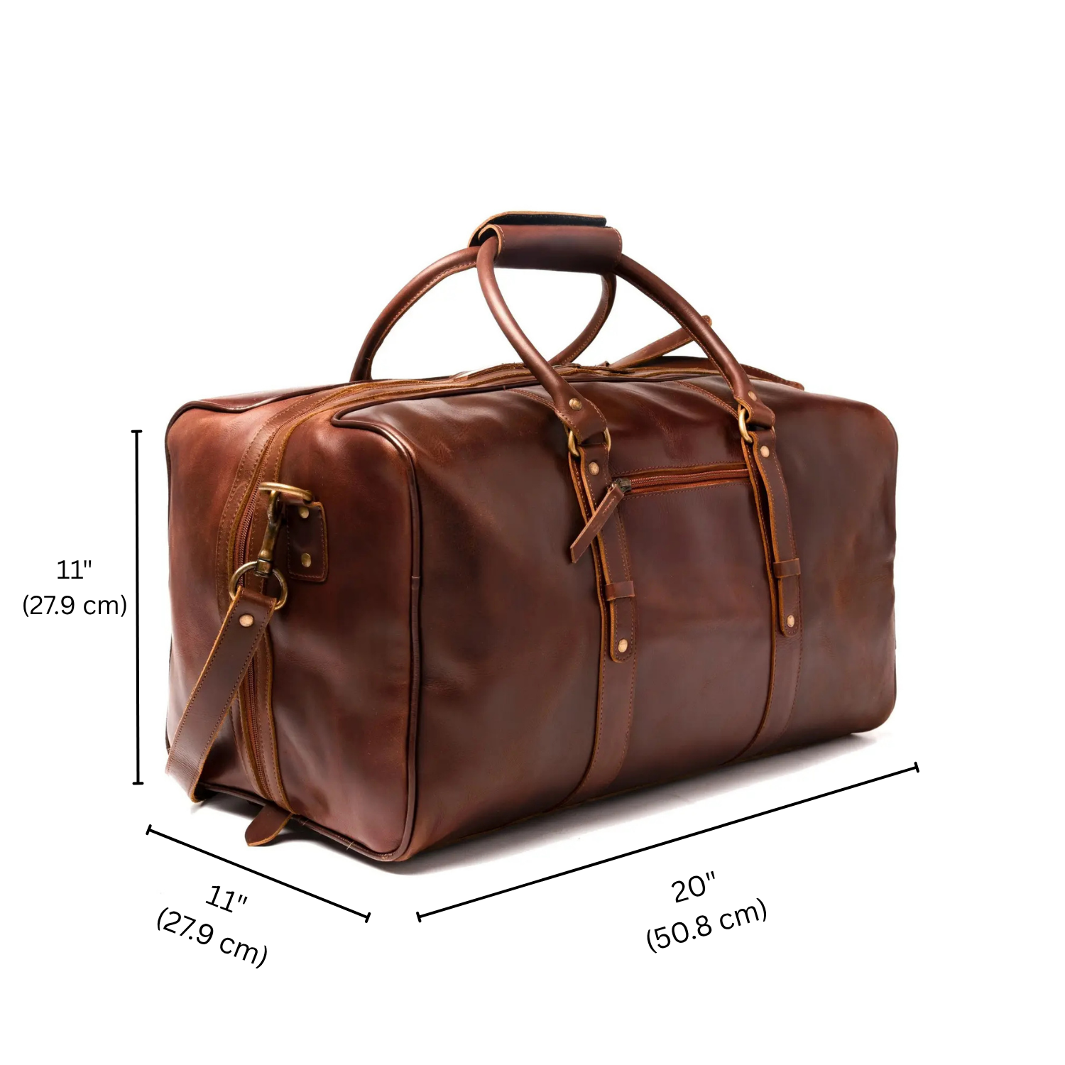 Hides - Wholesale Weekender Bag - Men's - Big Mouth 40L Leather Duffle - Airline Friendly Travel Bag20