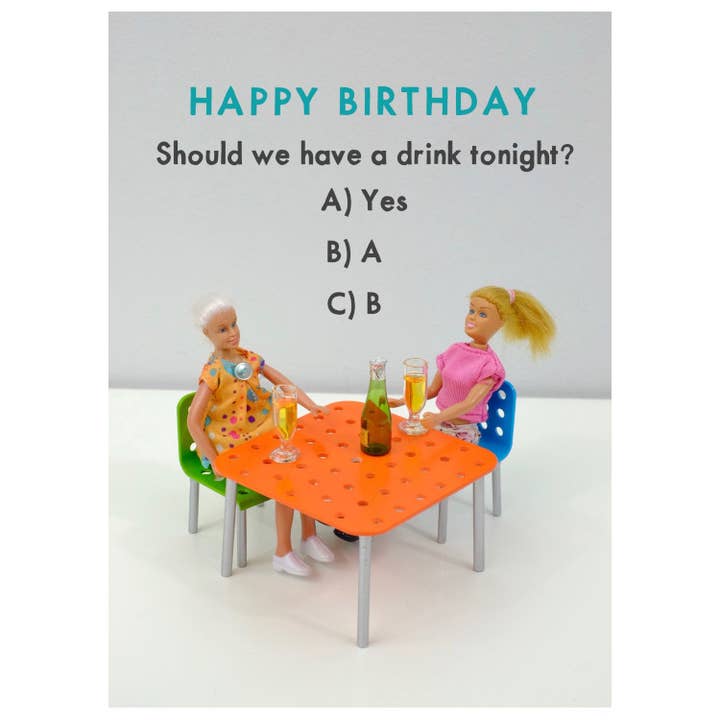 Bold & Bright - Wholesale Birthday Card - Should We Drink | Best Seller Birthday | Cards for Her