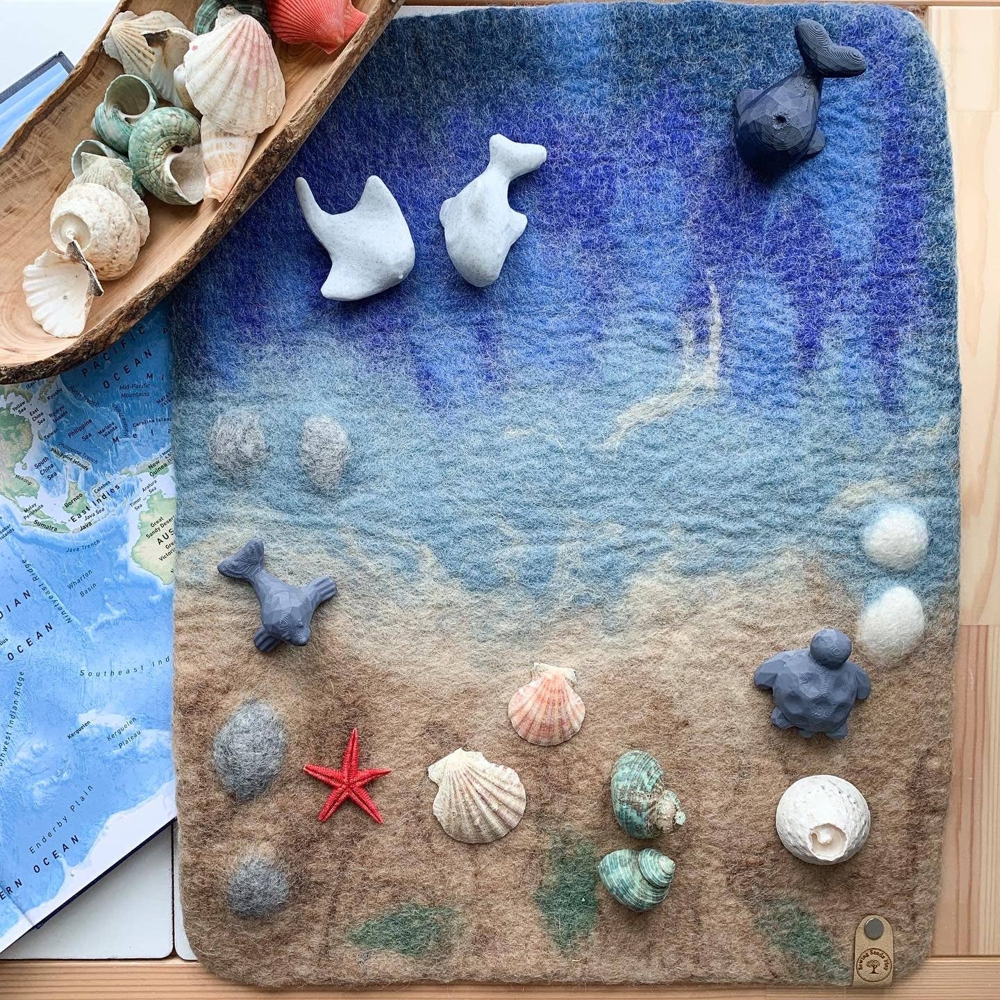 Sewing Seeds Play - Wholesale Play Mat - Kids & Baby - Felted Ocean Play Mat - Mat Only1