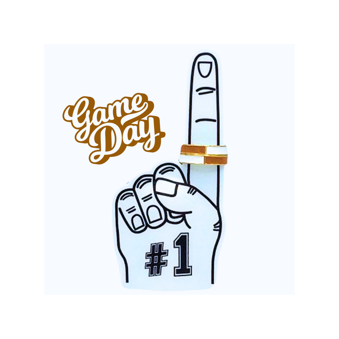 Color Shout - Vente Anneau/bague à empiler - R207-Jour de Match : Ensemble de Bagues Empilables aux Couleurs de l'Équipe11