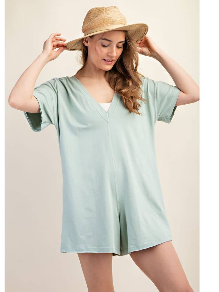 Rae Mode - Wholesale Romper - Women's - COTTON LYCRA SUMMER TEE ROMPER