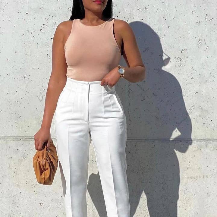 Trendy hoog getailleerde broeken voor dames voor wholesale door DREAM VERA APPAREL