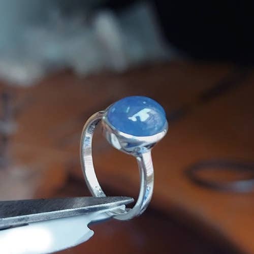 Crystal Earth Sterling - Wholesale Cocktail/Statement Ring - Sterling Stone Ring  - Iolite1