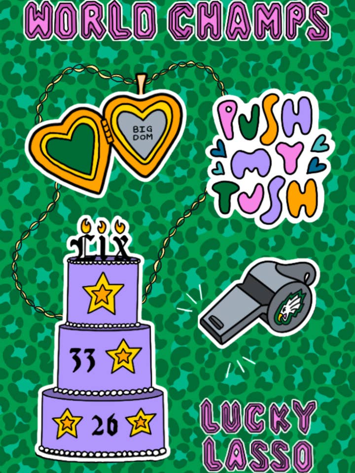 Eagles Super Bowl LIX sticker sheet for wholesale by Lucky Lasso