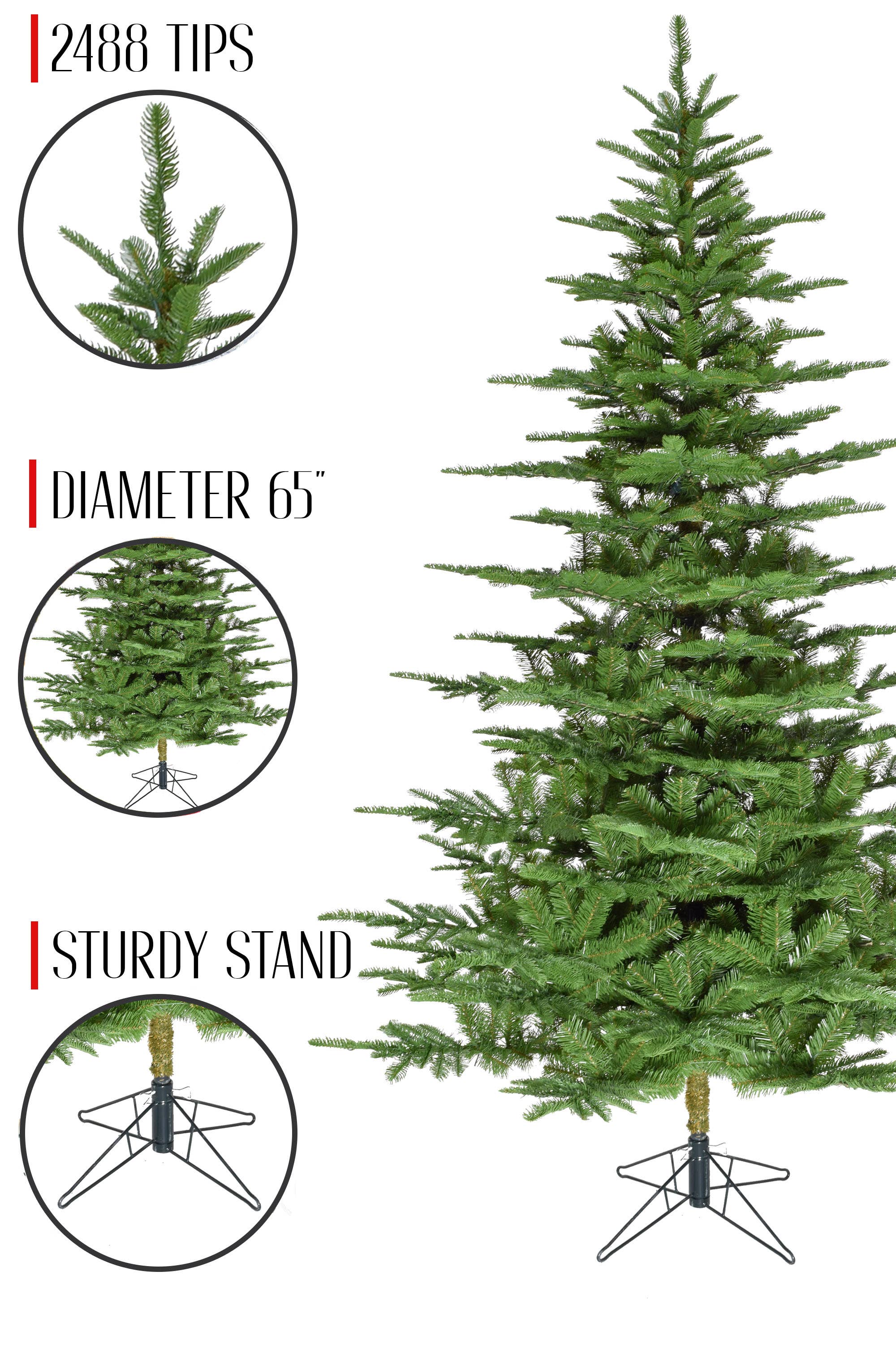 Perfect Holiday - Wholesale Artificial Christmas Tree - Unlit Green Aspen Fir Narrow Thin Wide Christmas Tree6