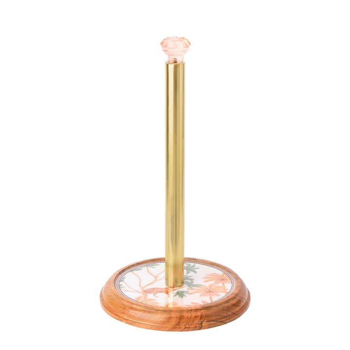 Savannah Blush Enamel Paper Towel Holder for wholesale by Tiramisu