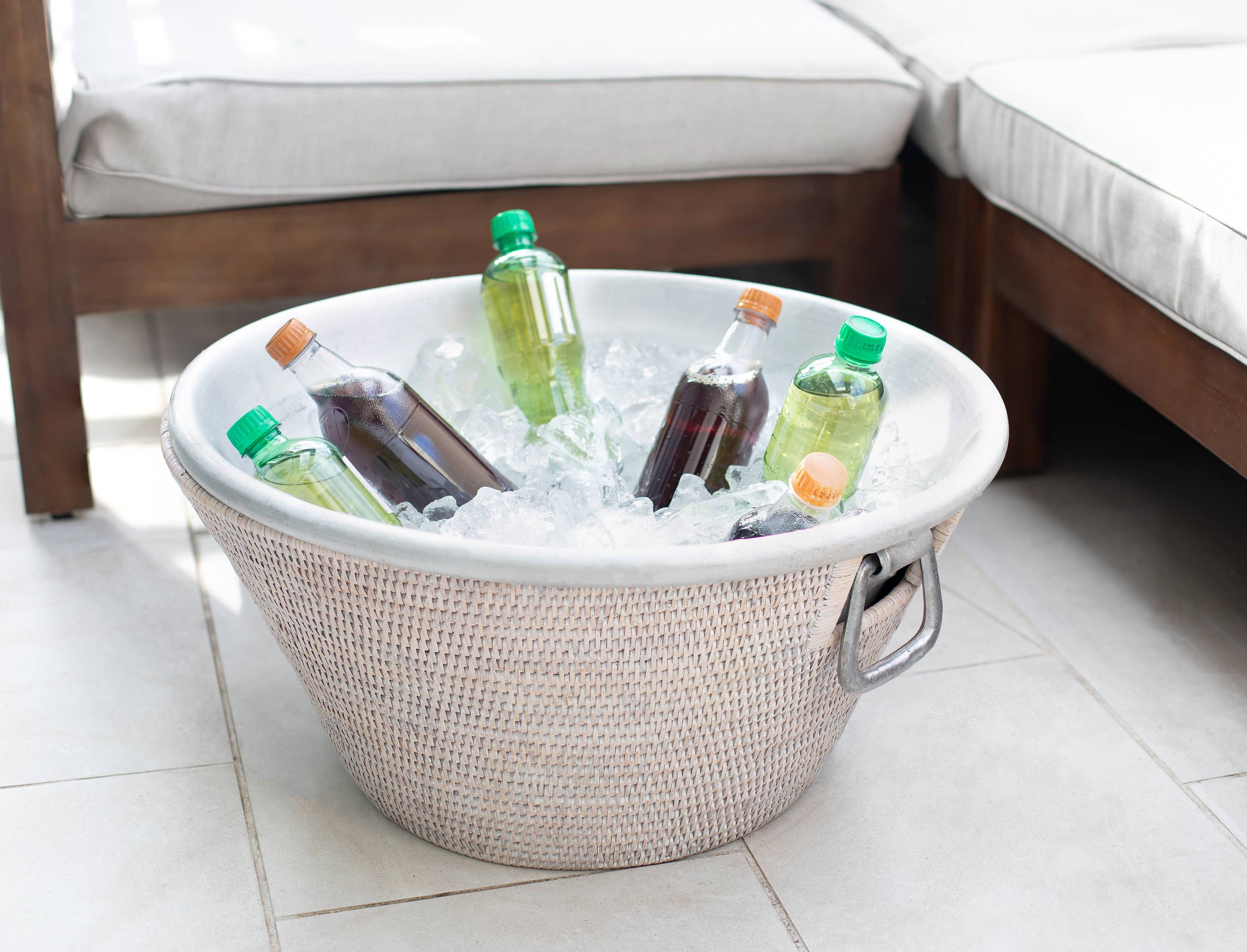 Artifacts Trading Company - Wholesale Ice Bucket - Rattan Aluminum Ice Tub – Beverage Cooler14