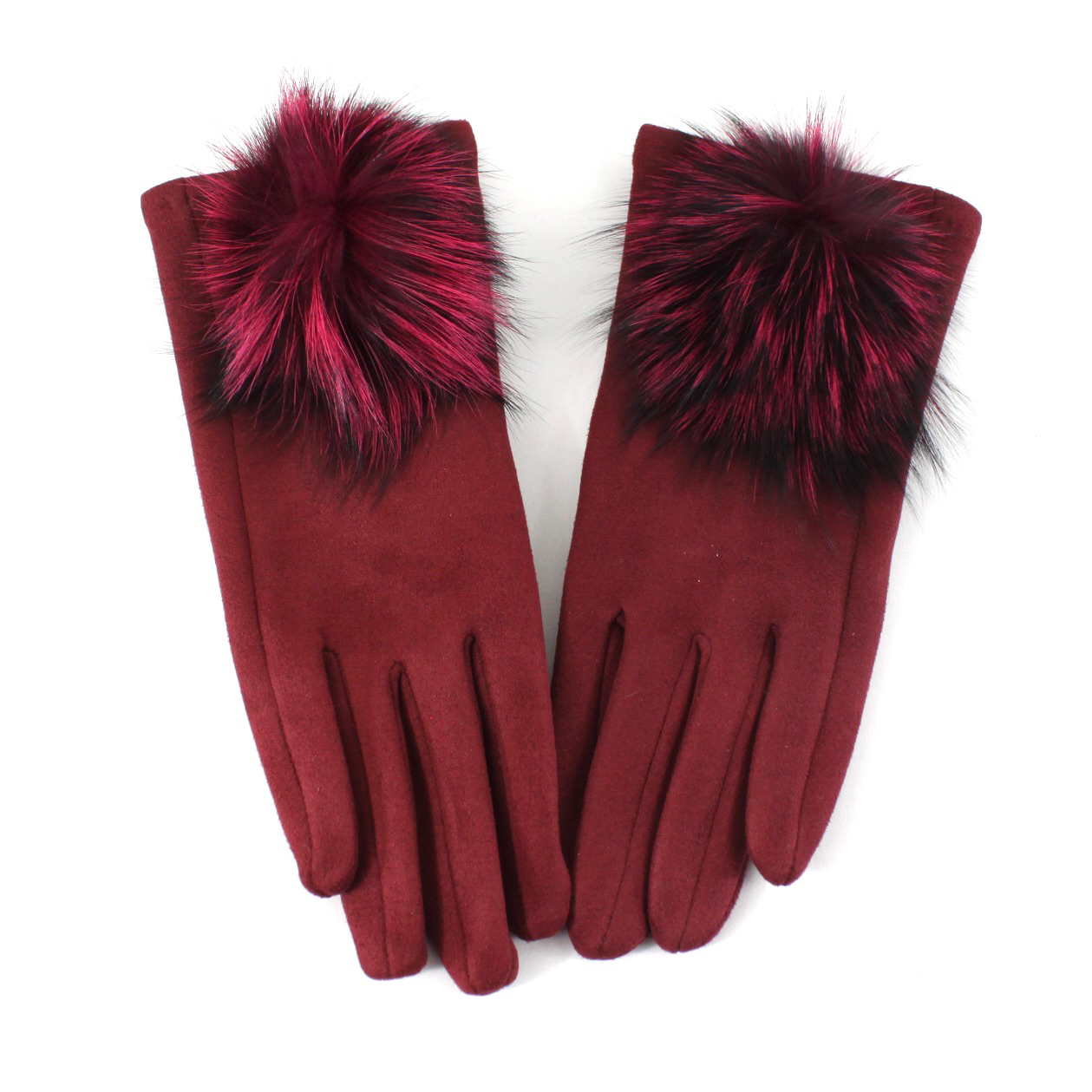 Pretty Persuasions – wholesale Gloves – Women's – A24020 Extra Furry Pom Pom Gloves11