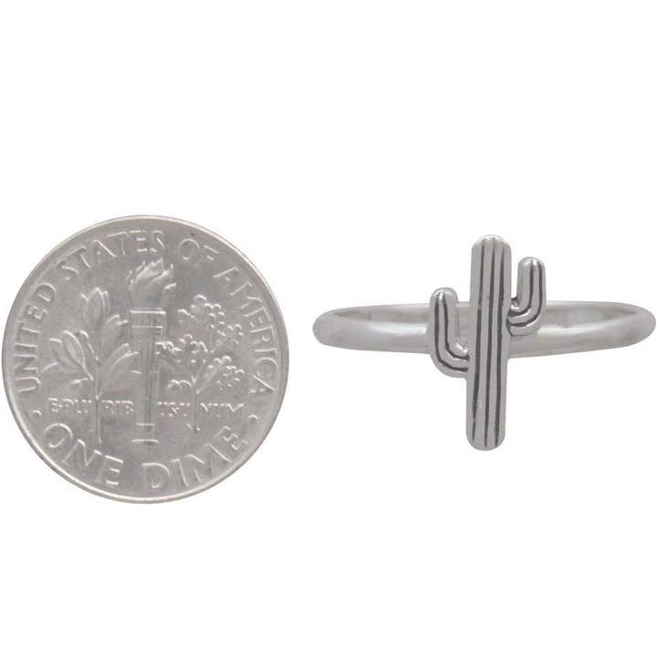 Nina Designs - Wholesale Band/Stacked Ring - Sterling Silver Cactus Ring