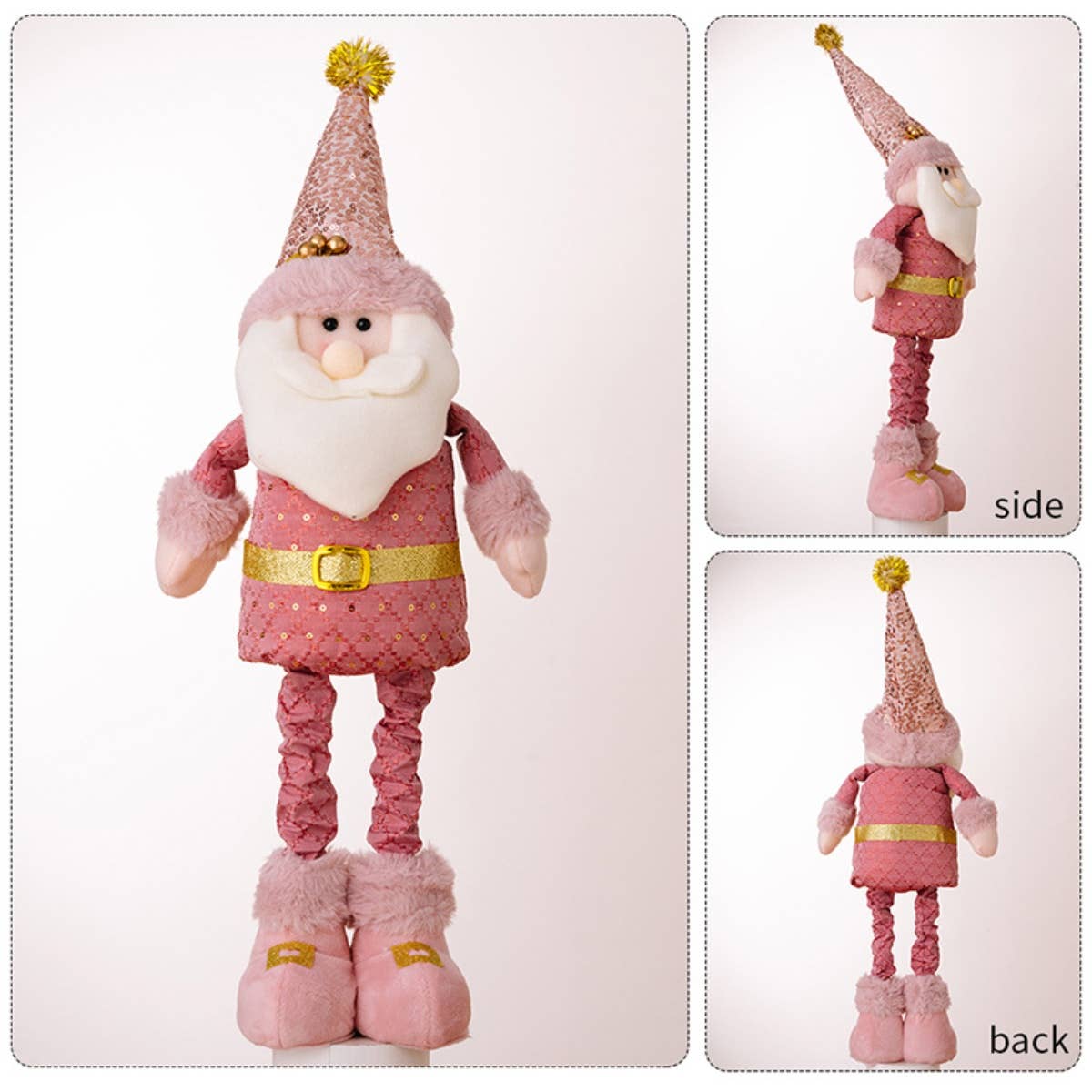 NINEXIS - Wholesale Christmas Decoration - CWMM2995_PINK SANTA DOLL RETRACTABLE ELK DECORATION4