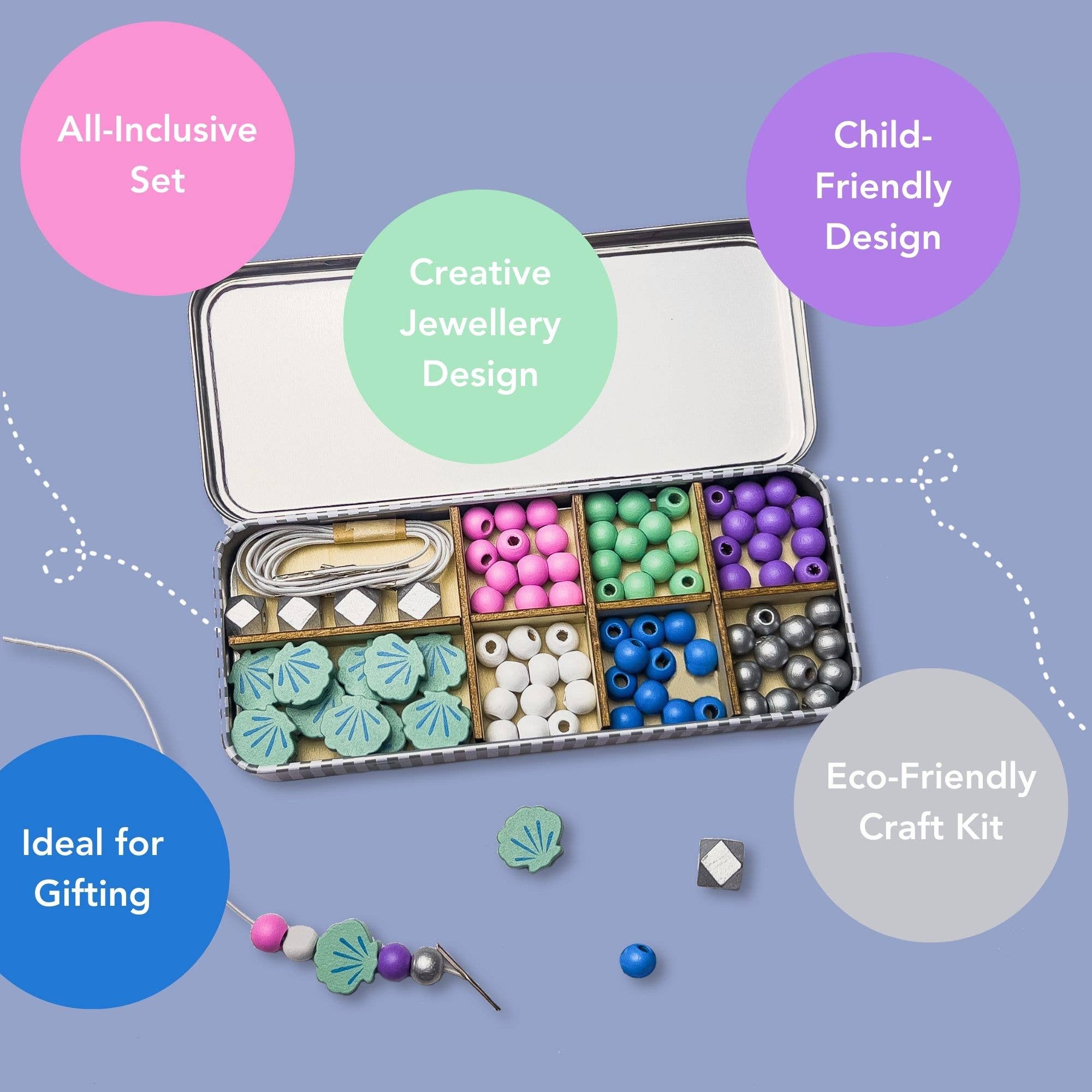 Cotton Twist (USA DUTIES PAID) - Wholesale DIY Jewelry - Kids - Mermaid Bracelet Bead Kit3