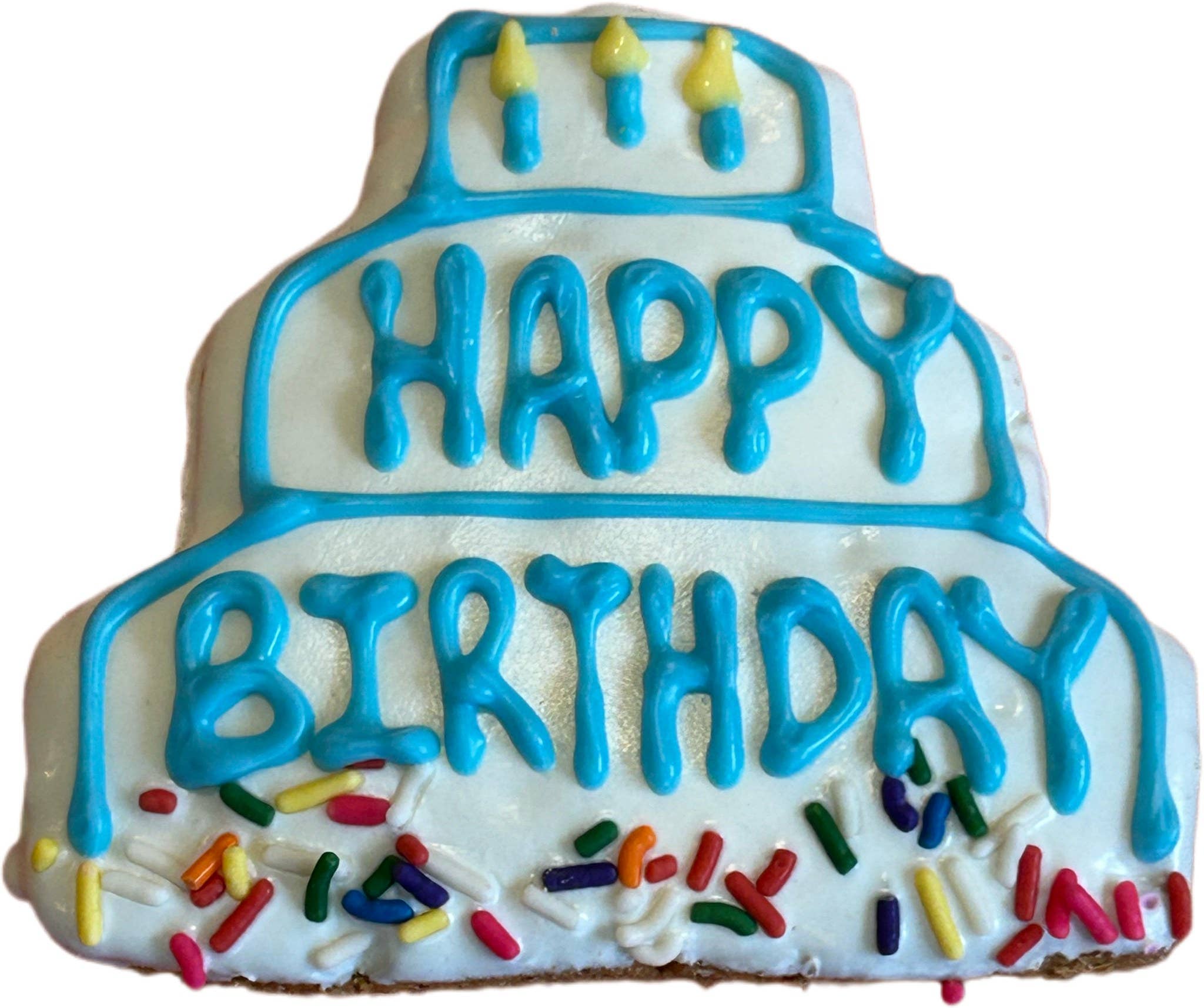 DELCO DOG CO. - Wholesale Pet Treats - Dog - 3 Tier Happy Birthday Cake Cookie1