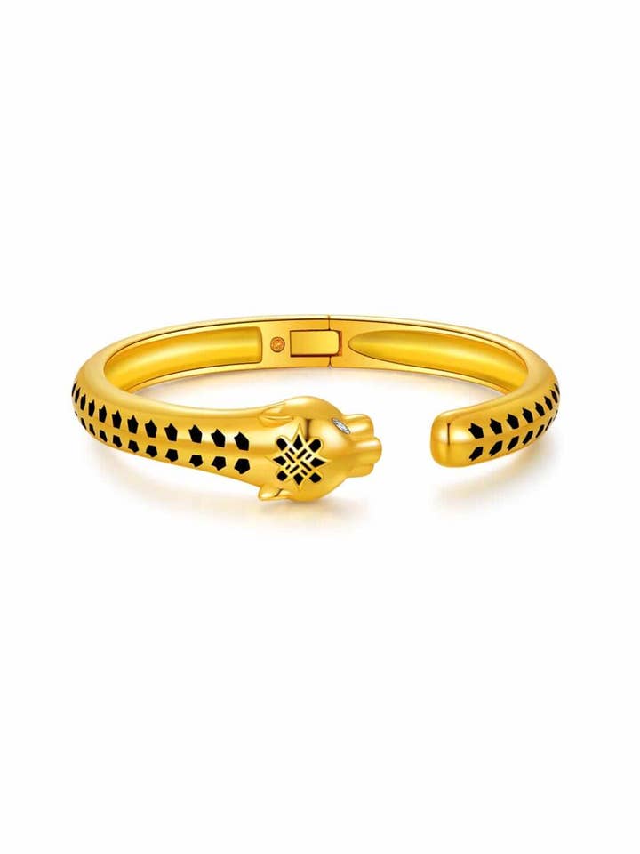 24K Yellow Gold Pride of the Wild Bracelet for wholesale by Saurin Jiya