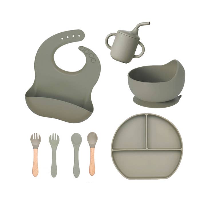 Cotton Socks - Wholesale Flatware set – Kids & Baby - Silicone baby dinnerware set (8 pieces)4