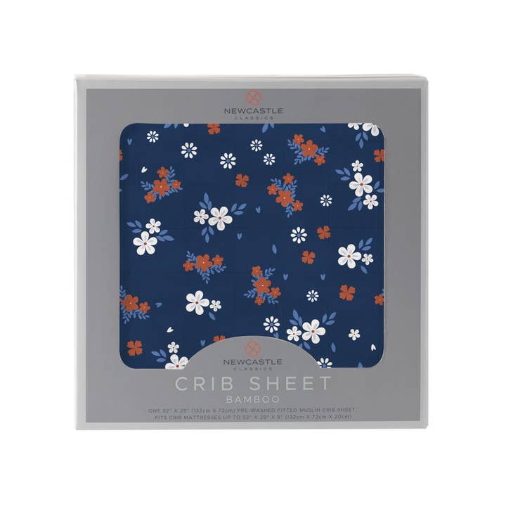 Serenity Floral Bamboo Crib Sheet Serenity Floral Bamboo Crib Sheet