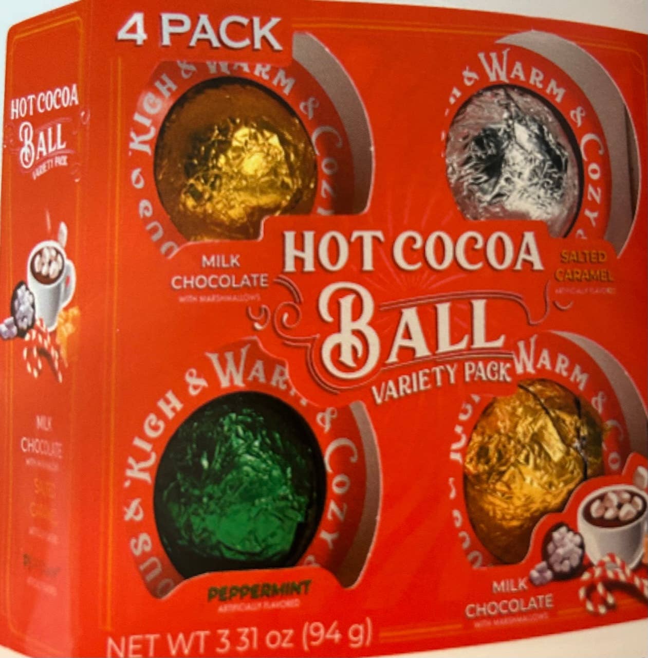 Gotta Get It Gifts - Vendita all'ingrosso Confezioni di cioccolatini - Confezione da 3 Bombe di Cioccolato Varietà Festiva