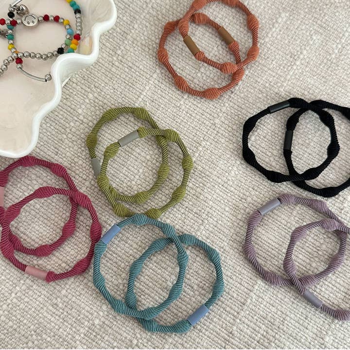 XO Fashion - Wholesale Hair Tie - HTY008 Morandi Color Korean Style Basic Ponytail Hair Tie8
