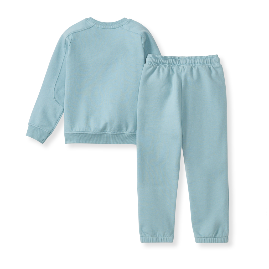 Mountain Blue Seamed Toddler Sweatshirt Set for wholesale on Faire2