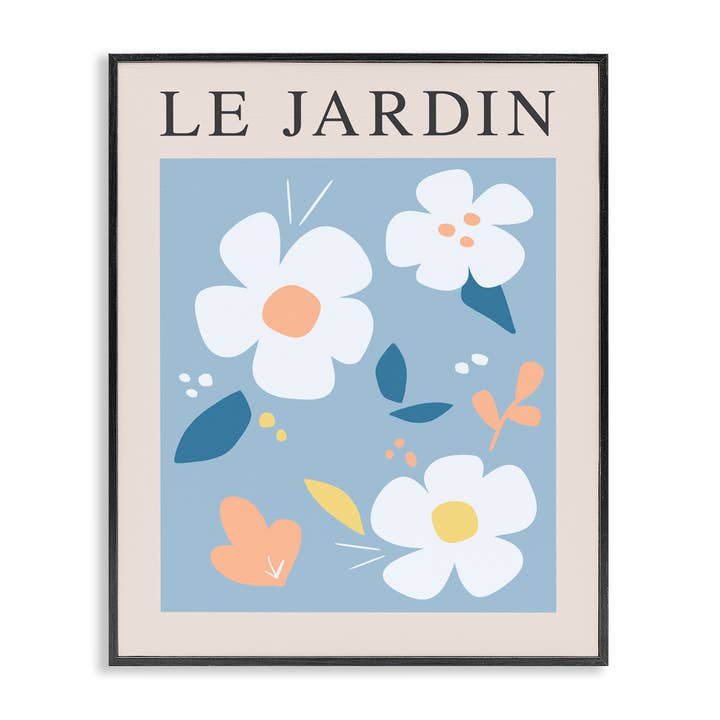 Rebondissant Floral Le Jardin - Art mural encadré pour la vente par Stupell Industries