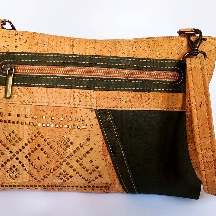 Taske i naturlig kork med laser for engroshandel hos Line Cork