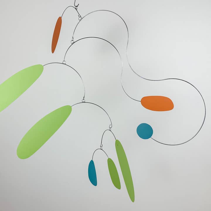 Kelly Design Mobiles - Vente Mobiles - Mobile | Mobile suspendu | Mobile ovale | Bleu sarcelle, vert et orange1