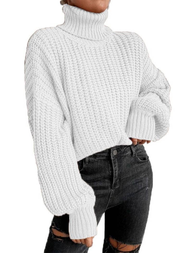 safistyle - Wholesale Knit Sweater - Women's - Chunky Knit Turtleneck Sweater7