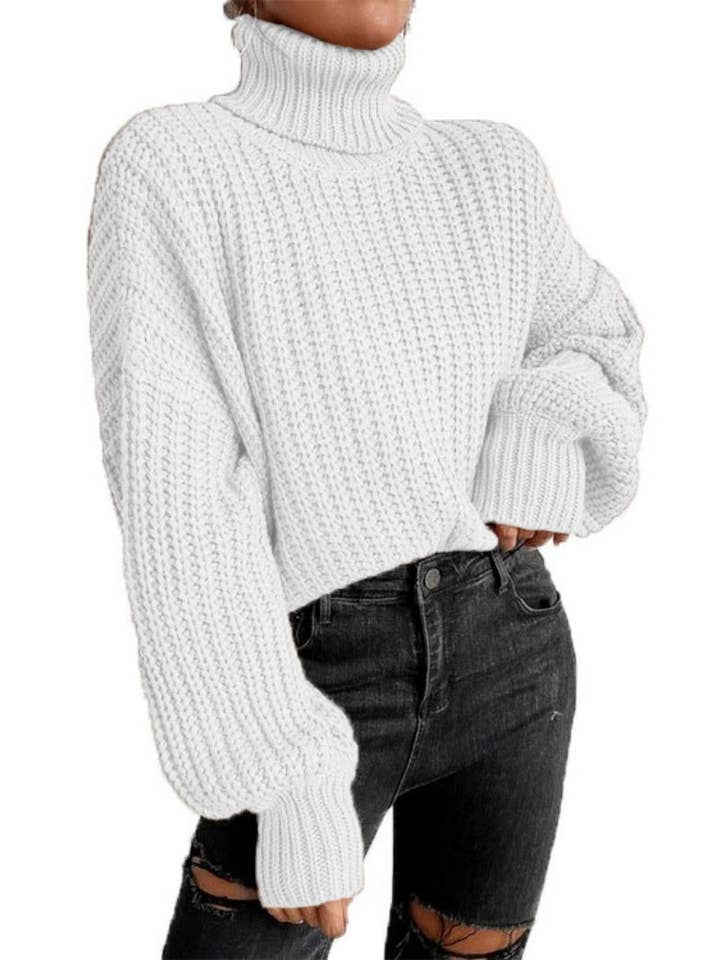 safistyle - Wholesale Knit Sweater - Women's - Chunky Knit Turtleneck Sweater7