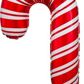 Ellie's Party Supply – Großhandel Luftballons – Riesiger rot-weißer Zuckerstangen-Weihnachtsballon (94 cm)