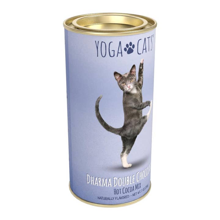 McSteven's - Wholesale Hot Cocoa Mix/Kit - Yoga Cats® Dharma Double Chocolate Cocoa (7oz Tins)2