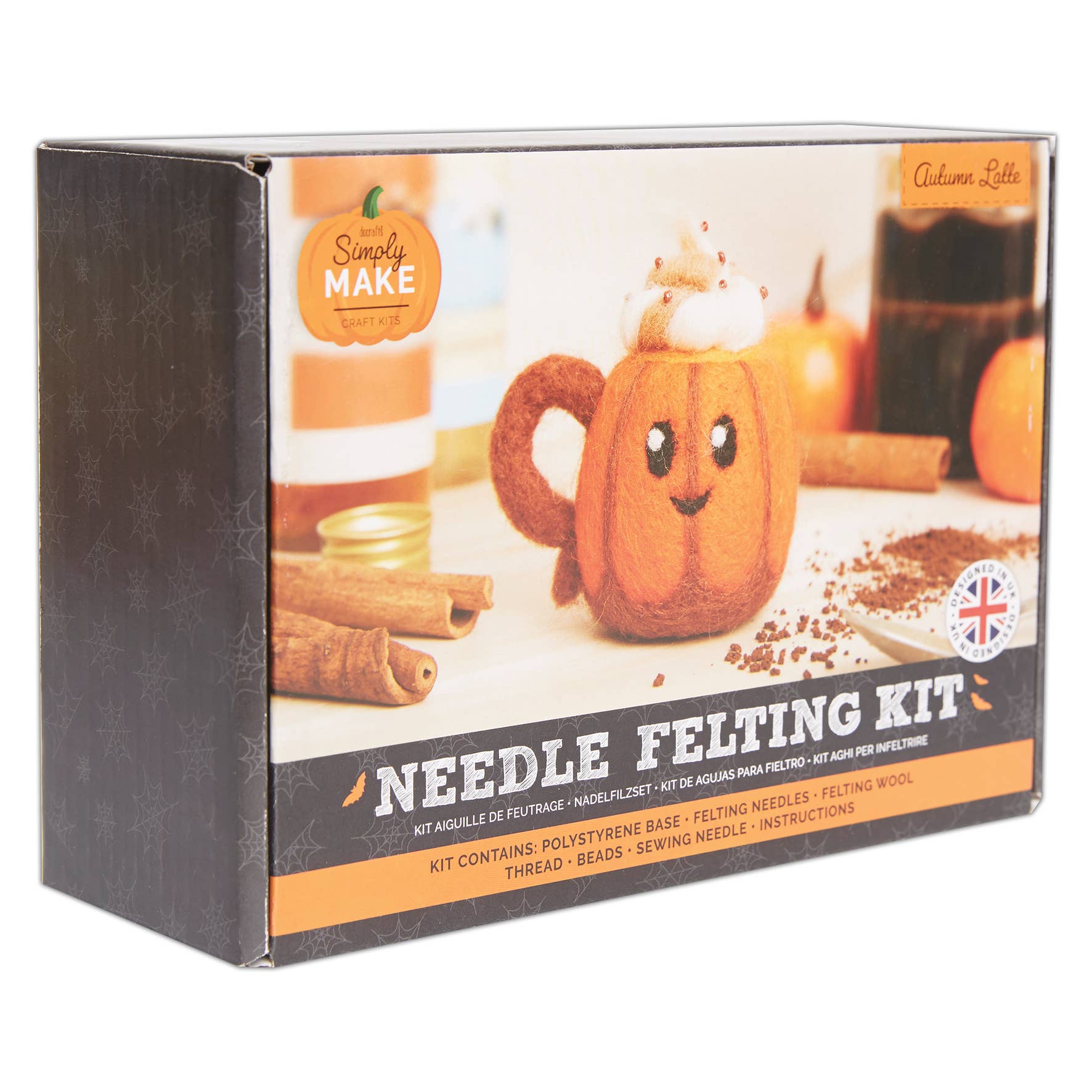 West Design Products - Wholesale Craft Sewing Kit - Simply Make Needle Felting Kit Halloween Autumn Latte, Gifts3
