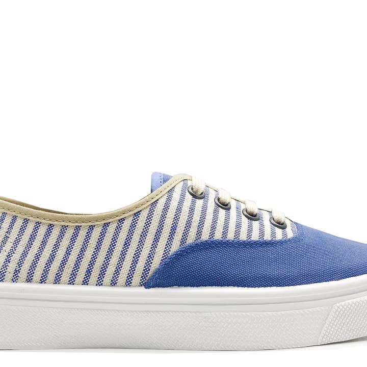 thies® Ekologisk Bomull Randig Plim Sneaker indigo för wholesale av thies