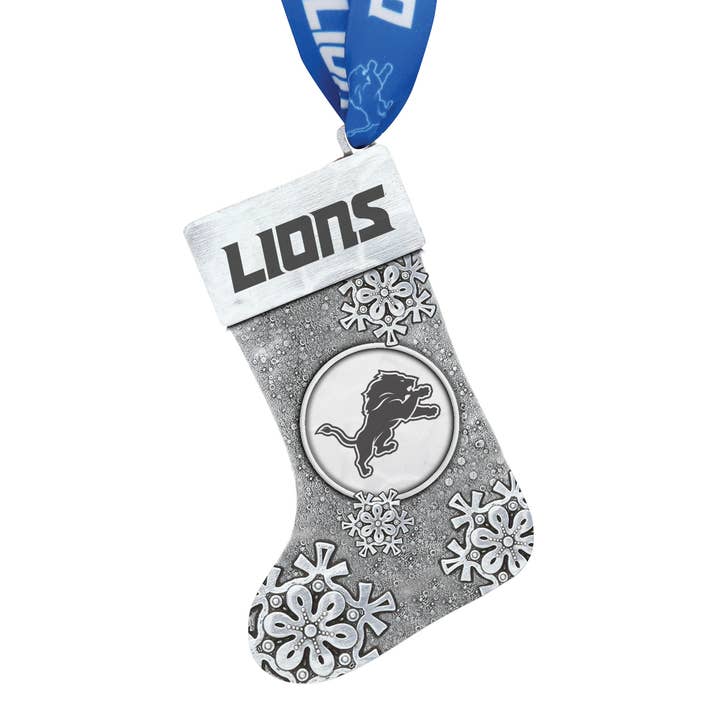 Chaussette en forme de flocon de neige des Detroit Lions de la NFL pour la vente par Wendell August