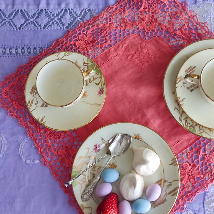 Heyfoo - Wholesale Placemat - Set van drie kleedjes met koraal buranokant9