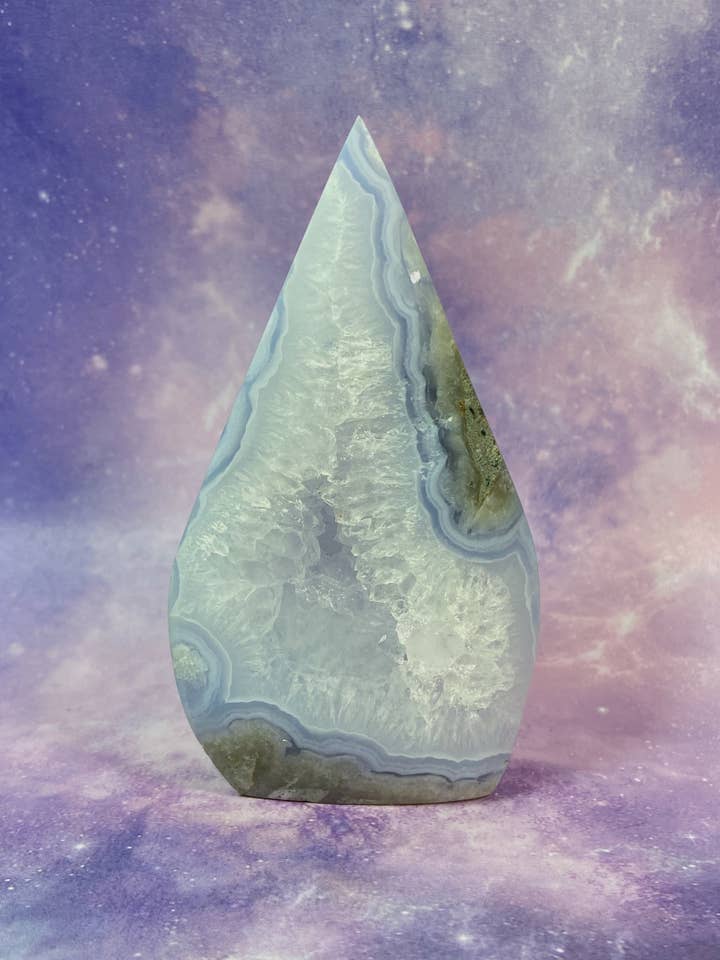 Blue Lace Agate Flame for wholesale by Mystical Moon Shop