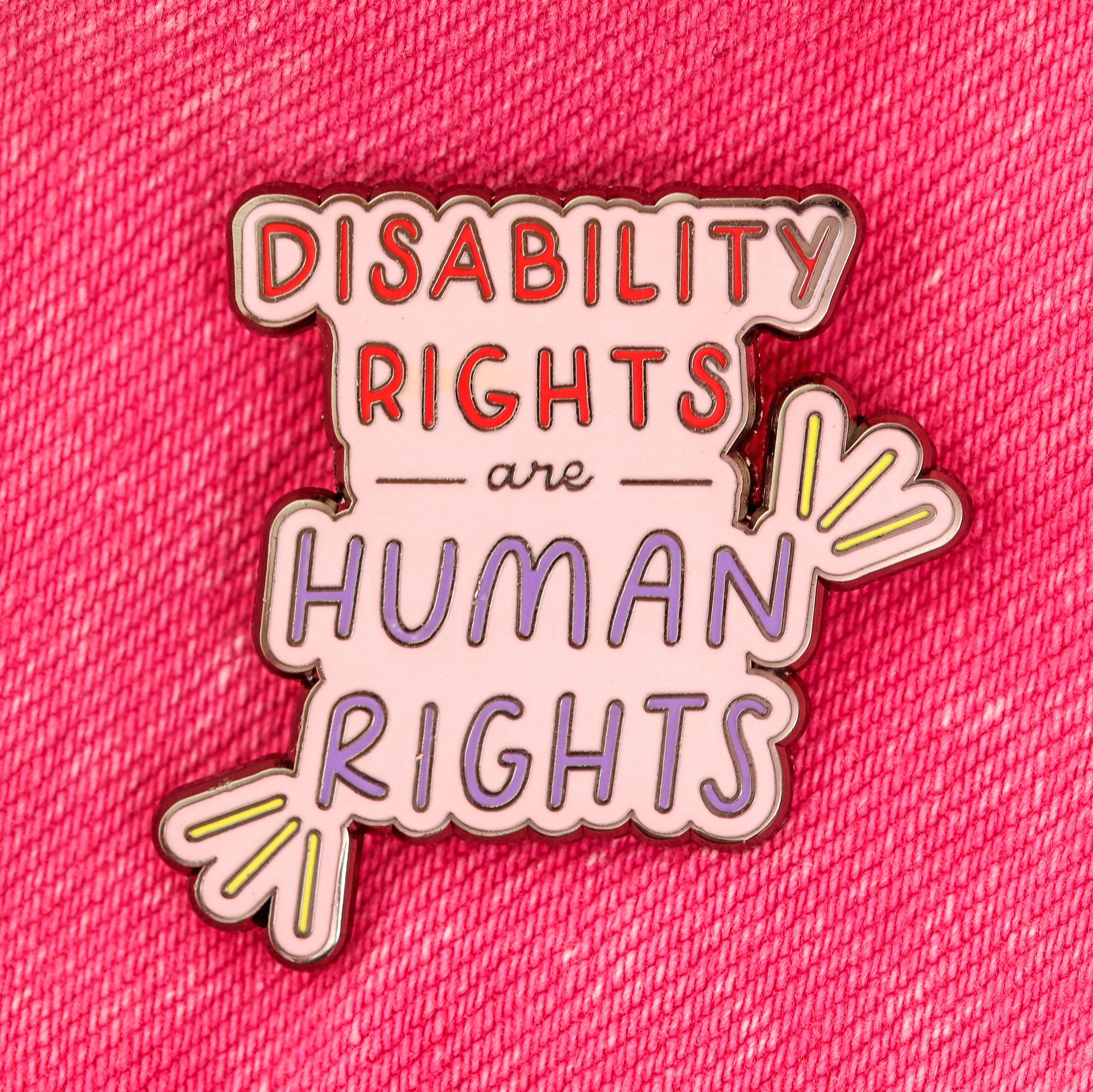 Fluffmallow (Custom duties for USA are pre-paid by us) - Wholesale Lapel Pin/Button - Disability Rights Are Human Rights Enamel Pin4