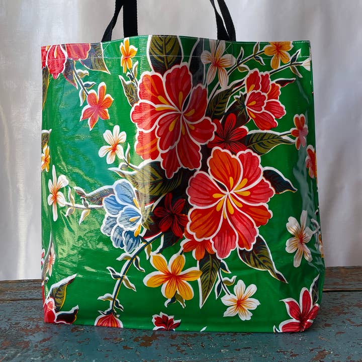 Hibiscus Large Tote for wholesale by Oilcloth International