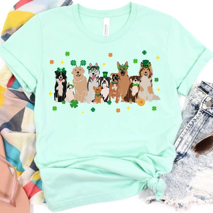 St Patricks Dogs Shirt - St Patricks Day Shirt for wholesale by The Shirt Company