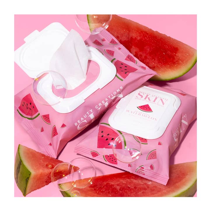 PINEAPPLE Beauty - Wholesale Makeup Remover - Beauty Creations SKW-01 Makeup Remover Wipes Watermelon - 6