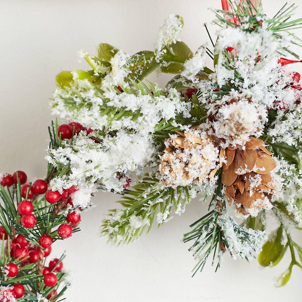 Factory Direct Craft - Wholesale Wreath - 7" Artificial Snow Berry Christmas Holiday Wreath3