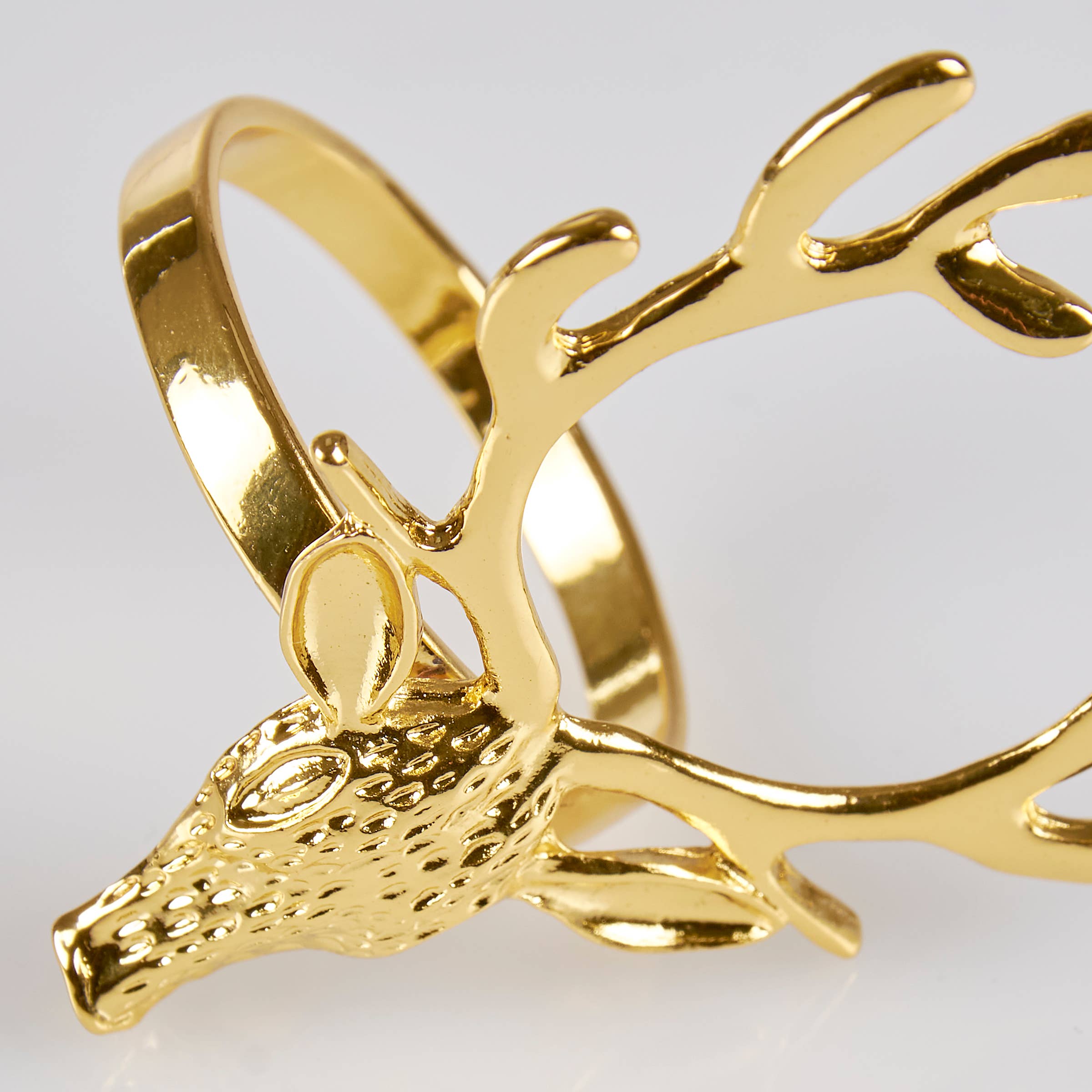 Primitives by Kathy - Wholesale Napkin Ring - Golden Deer Napkin Ring4